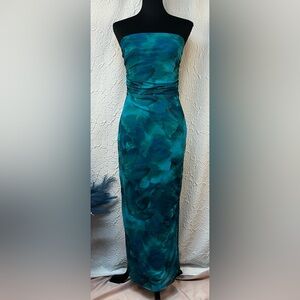 Bodycon Strapless Blue Dress